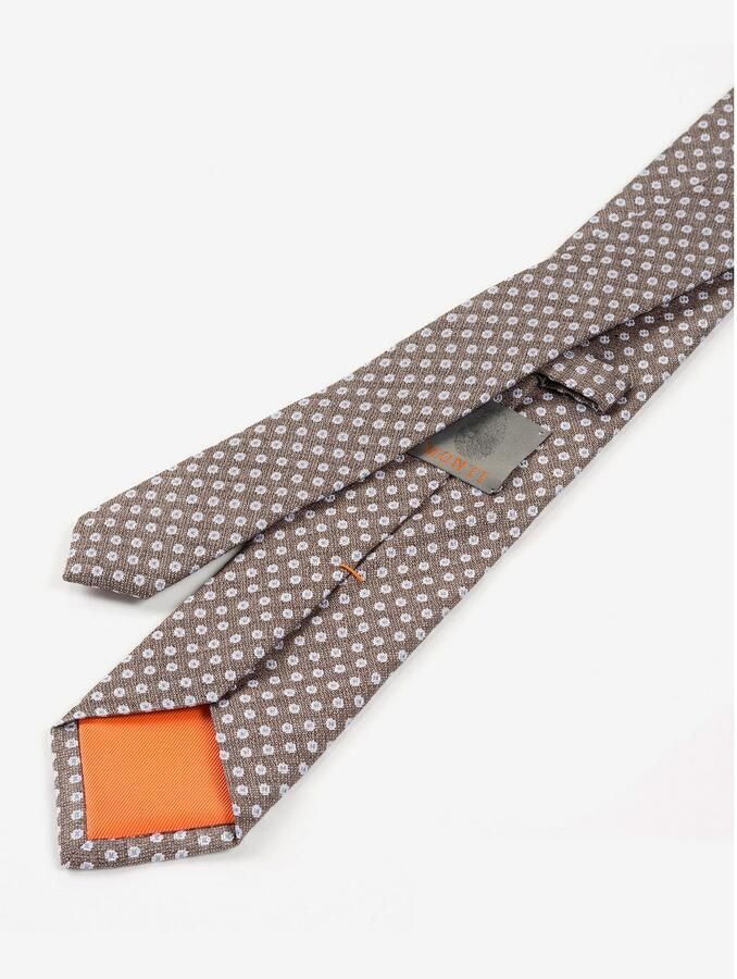 MONTI Stropdas gemaakt van pure zijde met stippenpatroon 6 5 cm breed (1 stuk)