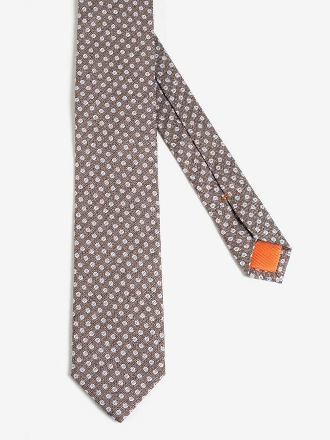 MONTI Stropdas gemaakt van pure zijde met stippenpatroon 6 5 cm breed (1 stuk) - Foto 3