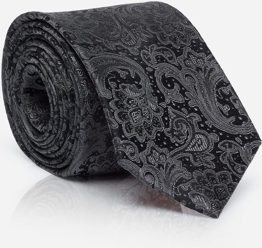 MONTI Stropdas Luan van 100% zijde met een elegant paisleymotief voor feestelijke gelegenheden