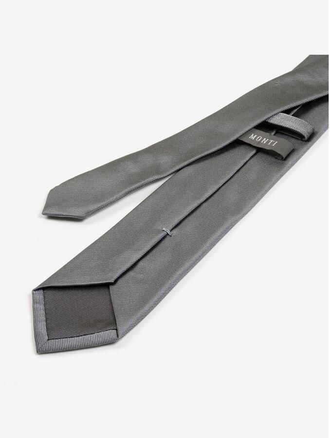 MONTI Stropdas Raul van puur zijde met edele twill-structuur 7 cm breed - Foto 2