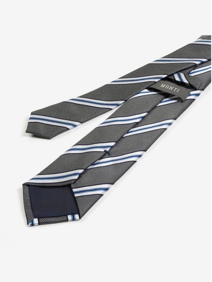 MONTI Stropdas THOMA van zuiver zijde met klassiek streepdessin en twillstructuur - Foto 2