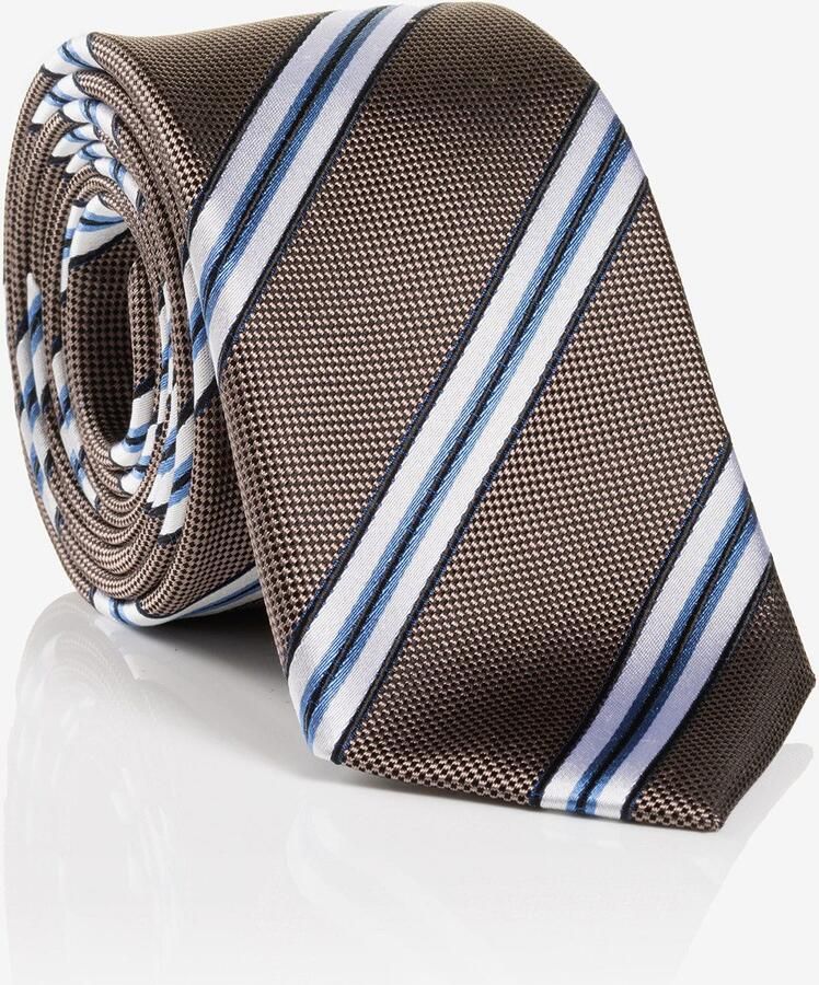 MONTI Stropdas THOMA van zuiver zijde met klassiek streepdessin en twillstructuur - Foto 3
