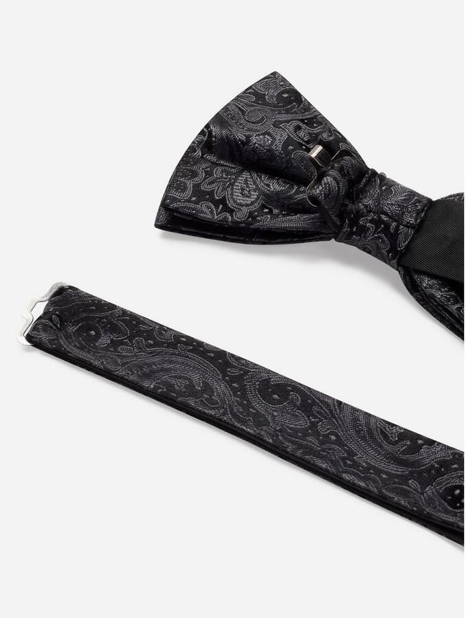 MONTI Vlinderdasje Flavio van pure zijde met een elegant paisleymotief voor feestelijke gelegenheden - Foto 2