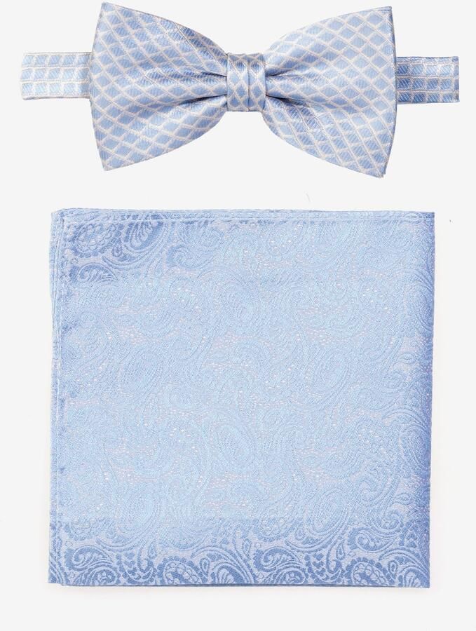 MONTI Vlinderdasje met kleur passend pochet (2 stuks) - Foto 4