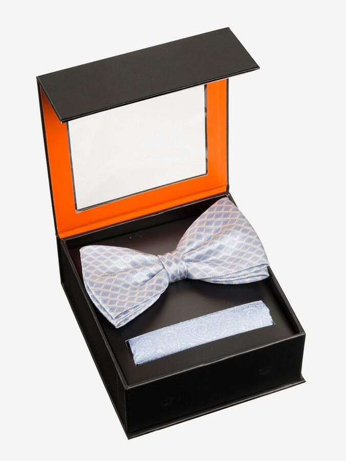 MONTI Vlinderdasje met kleur passend pochet (2 stuks) - Foto 3