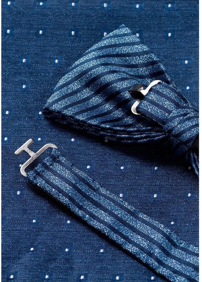 MONTI Vlinderdasje (set 2-delig) zuivere zijde vlinderdas met bijpassende pochet - Foto 3