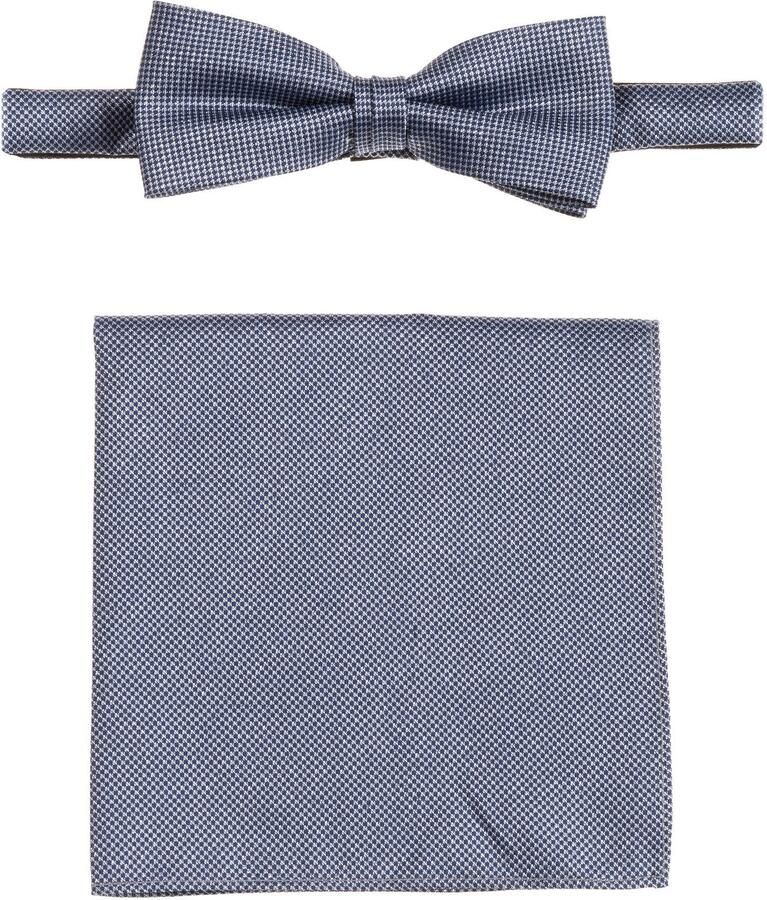 MONTI Vlinderdasje (set 2-delig) zuivere zijde vlinderdas met bijpassende pochet (Set van 2) - Foto 4