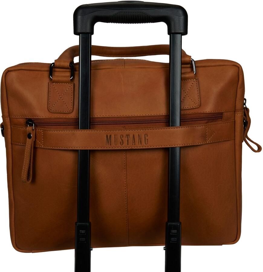 Mustang Aktetas Valencia heren business tas reistas met opvallende logo-opdruk