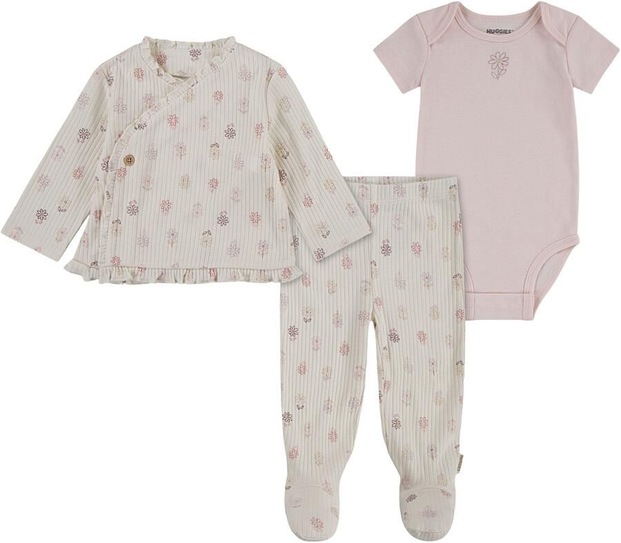 Mustang Babyuitzet HUGG BODYSUIT PANT SET met all-over-bloemetjesprint (set 3-delig) - Foto 4