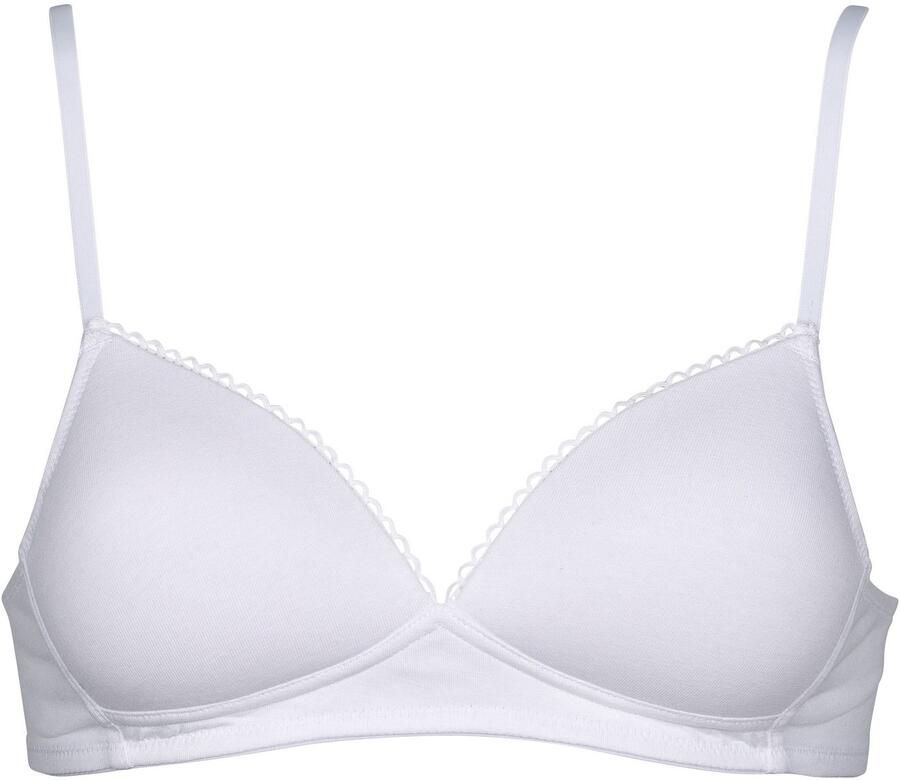 Mustang Beugelloze-bh platte afwerking gewatteerd zonder beugel basic katoenmix (Set van 2) - Foto 2