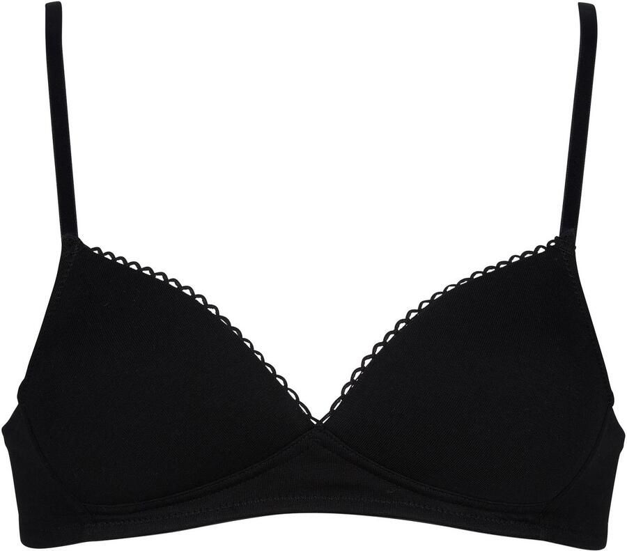 Mustang Beugelloze-bh platte afwerking gewatteerd zonder beugel basic katoenmix (Set van 2) - Foto 2