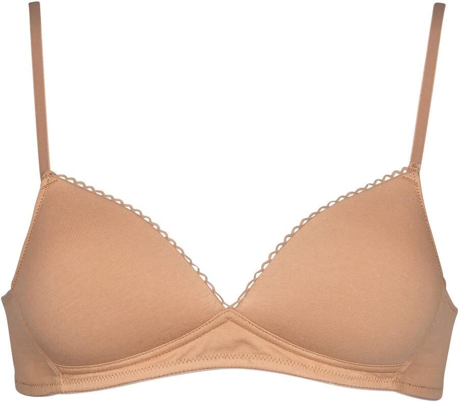 Mustang Beugelloze-bh platte afwerking gewatteerd zonder beugel basic katoenmix (Set van 2)