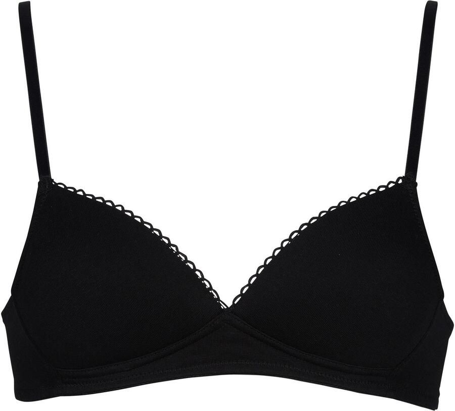 Mustang Beugelloze-bh platte afwerking gewatteerd zonder beugel basic katoenmix (Set van 2) - Foto 2