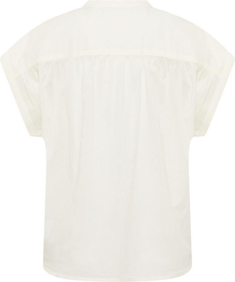 Mustang Blouse met korte mouwen met verborgen knoopsluiting - Foto 3