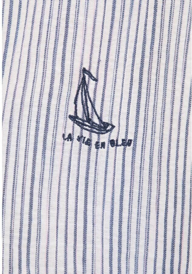 Mustang Oversized overhemdblouse met motiefstitching model 'Ruby'