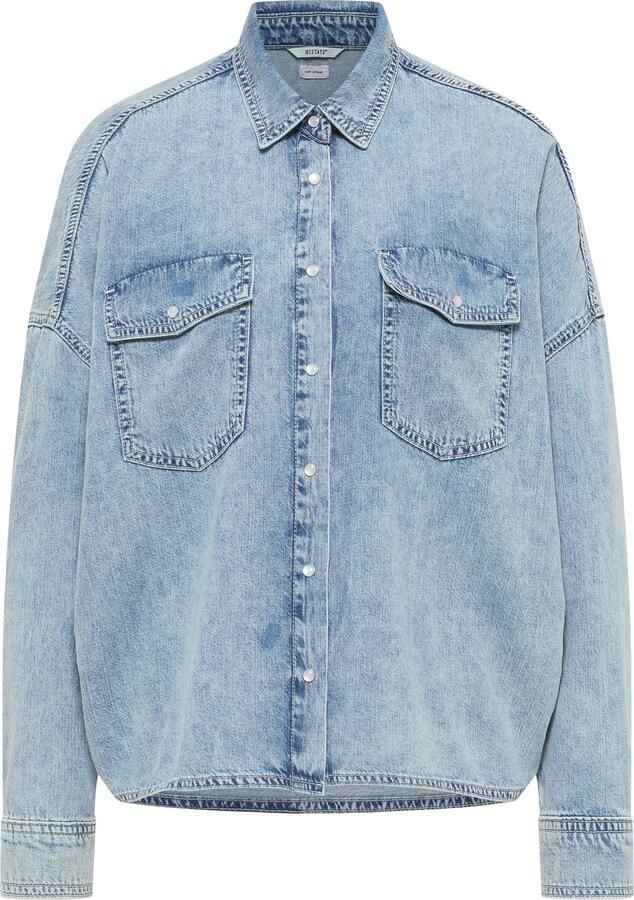 Mustang Overhemdblouse met drukknoopsluiting model 'Ruby' - Foto 3