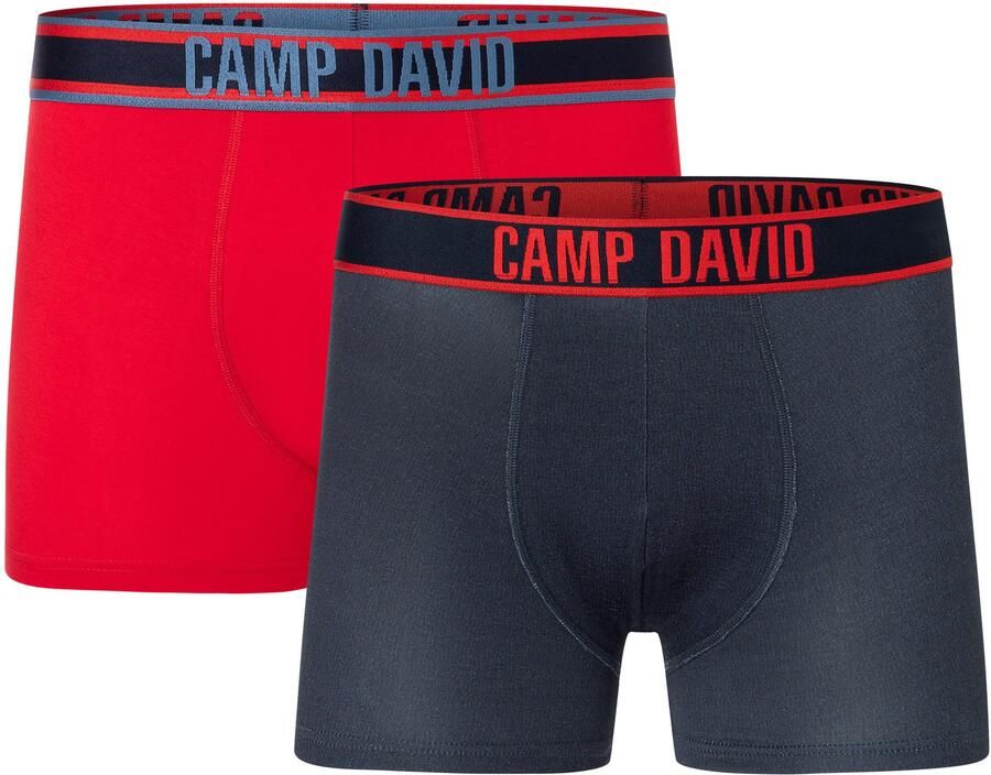 Mustang Boxershort Casual met elastische taille (Set van 2)