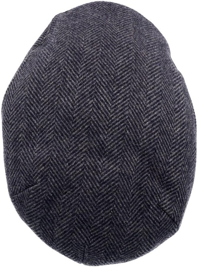 Mustang Flat cap met klep hoog wolgehalte visgraatpatroon gevoerd - Foto 2