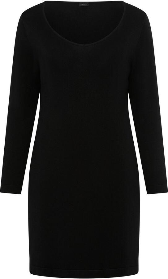 Mustang Gebreide jurk met diepe v-hals van knuffelzachte viscosemix grote maat - Foto 5