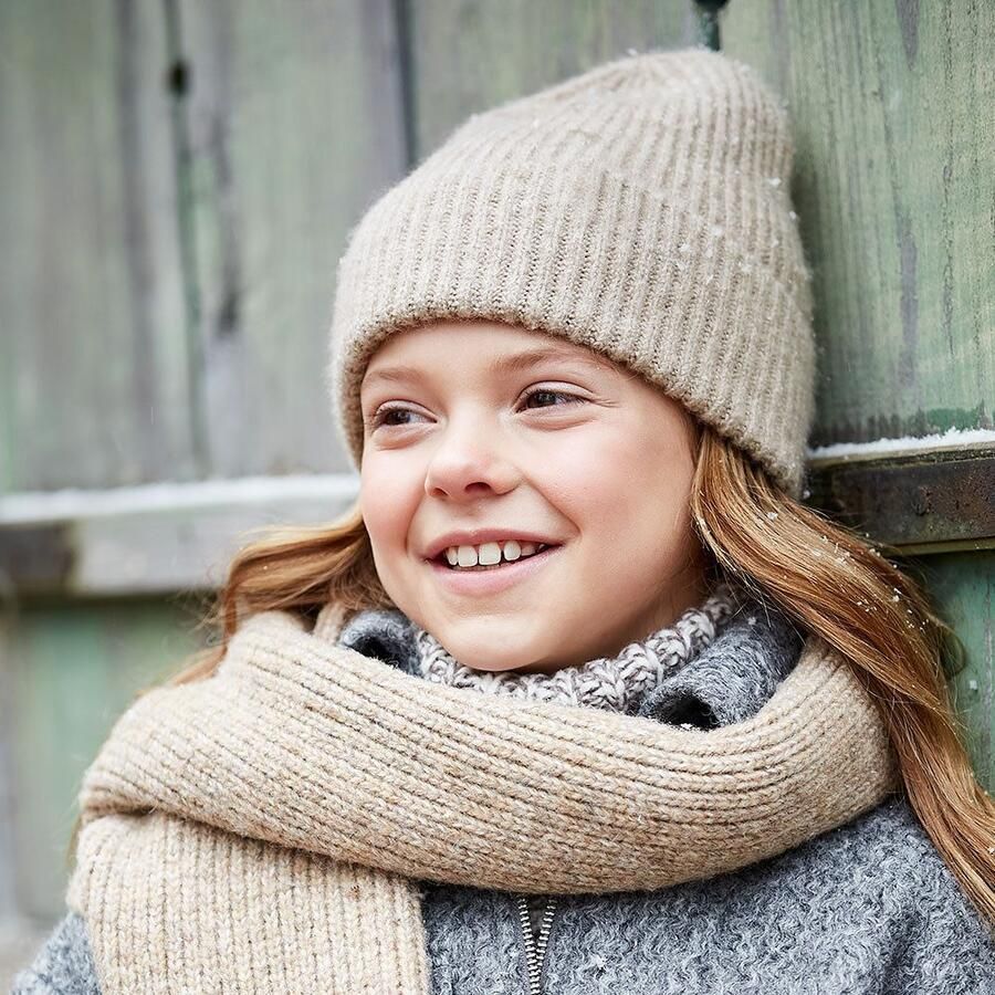 Mustang Gebreide muts Discrete gemêleerde tinten grof gebreid