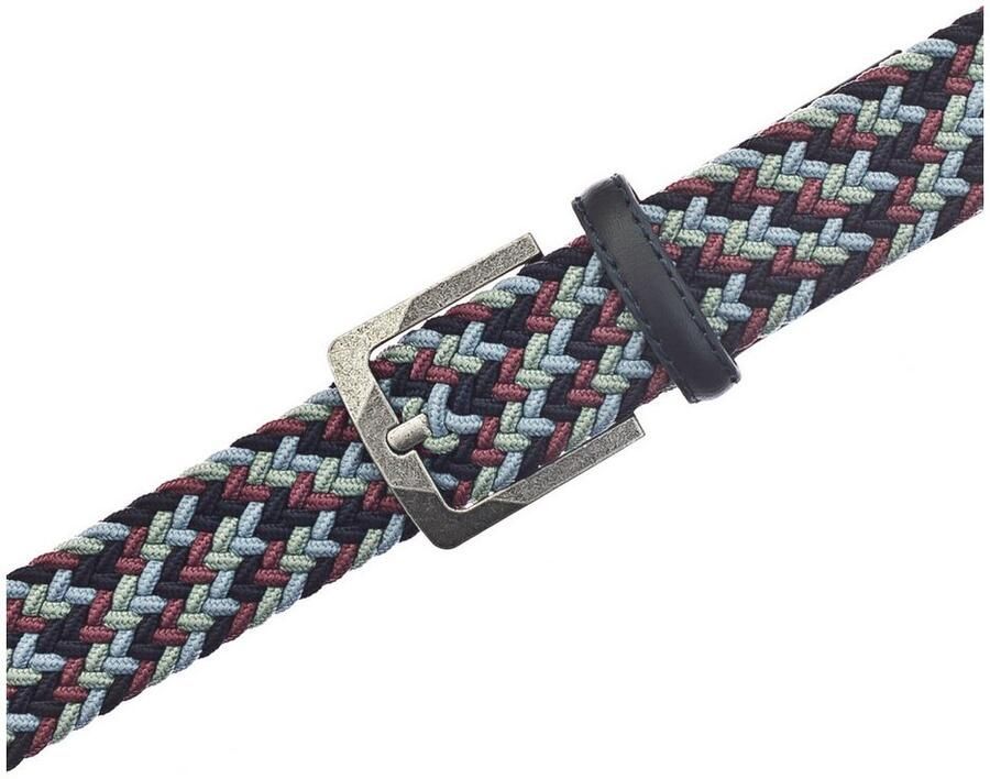 Mustang Stretch riem Elastisch in gevlochten look met opvallende lederen details 3 5 cm - Foto 2