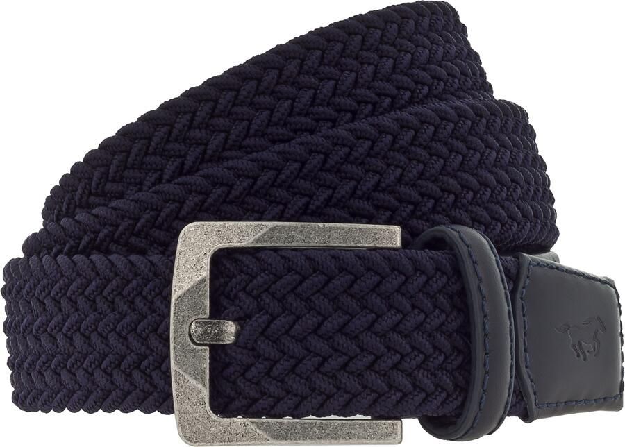 Mustang Gevlochten riem Elastisch in gevlochten look met opvallende lederen details 3 5 cm (1 stuk) - Foto 5