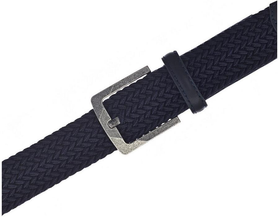 Mustang Gevlochten riem Elastisch in gevlochten look met opvallende lederen details 3 5 cm (1 stuk) - Foto 2