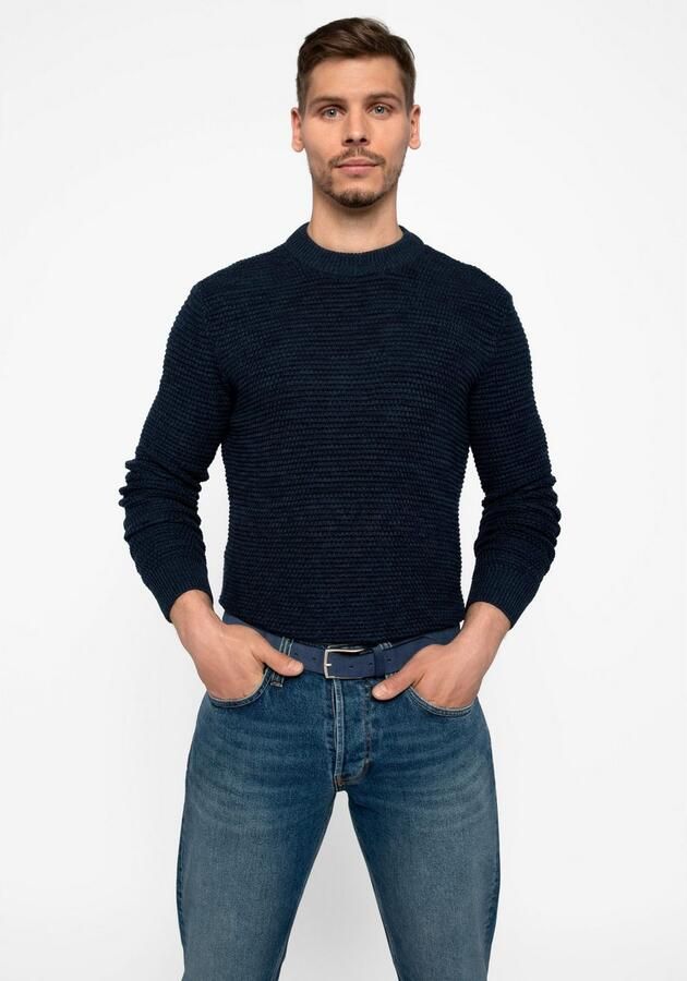 Mustang Gevlochten riem Elastisch in gevlochten look met opvallende lederen details 3 5 cm (1 stuk) - Foto 3