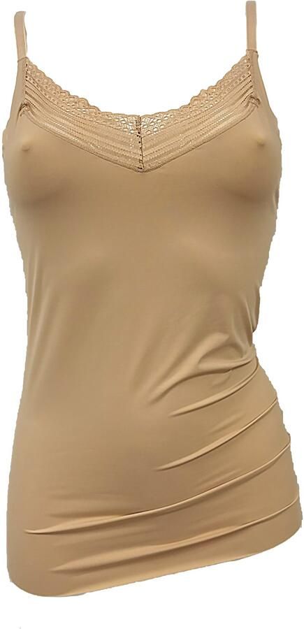 Mustang Hemd Free cut singlet verstelbare spaghetti-bandjes v-hals kant elastisch basic (Set van 3) - Foto 5