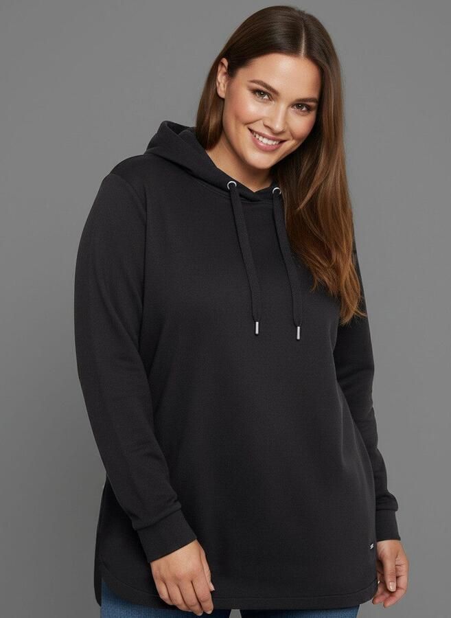 Mustang Hoodie in oversized look van zacht katoen – grote maten