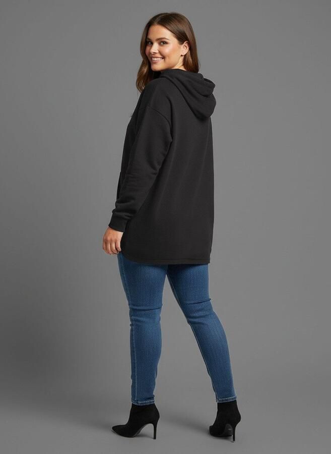 Mustang Hoodie in oversized look van zacht katoen – grote maten - Foto 5