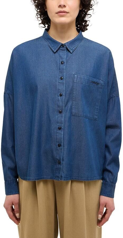 Mustang Jeans blouse Style Ruby met een logo-opschrift - Foto 3