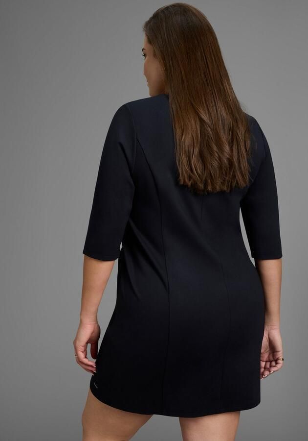 Mustang Jerseyjurk met 3 4-mouwen van flatterende milano ribstof grote maat - Foto 2