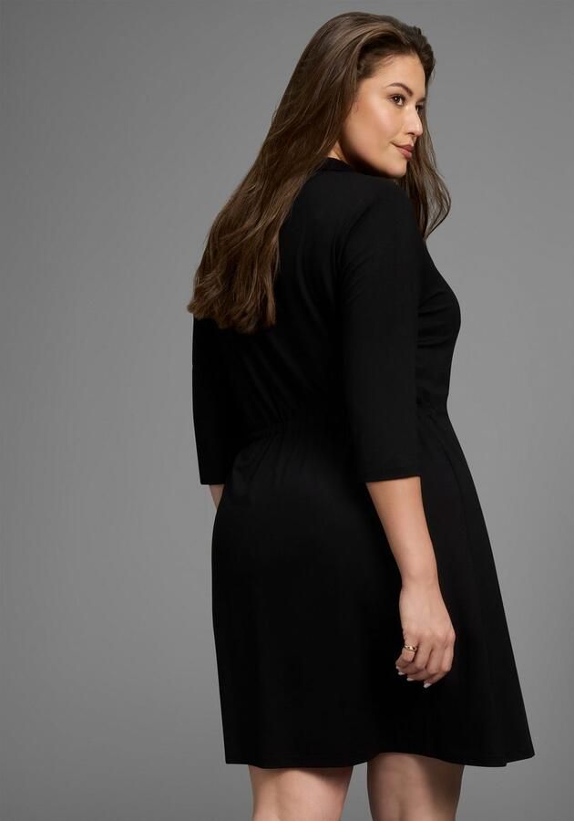 Mustang Jerseyjurk met polo-kraag en getailleerd tunnelkoord grote maat - Foto 3