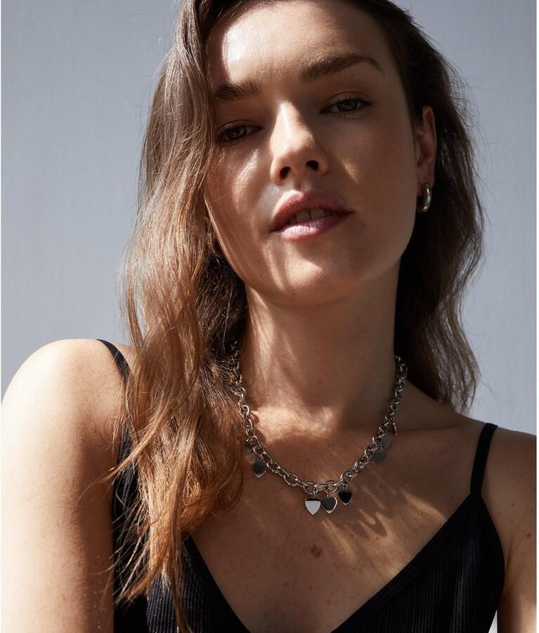 Mustang Ketting met hanger Sieraad Geschenk Roestvrijstalen Ketting Eindeloze Liefde Harten - Foto 2