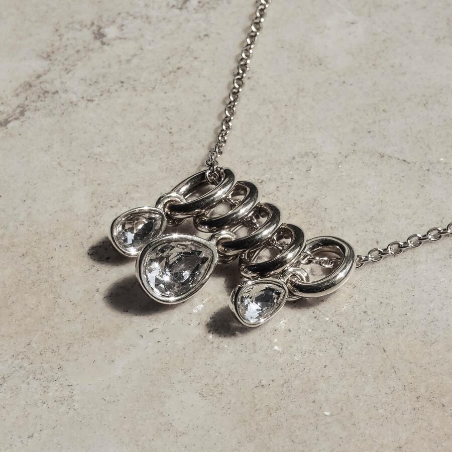 Mustang Ketting met hanger Sieraad Geschenk Roestvrijstalen Ketting Like Diamonds Druppels