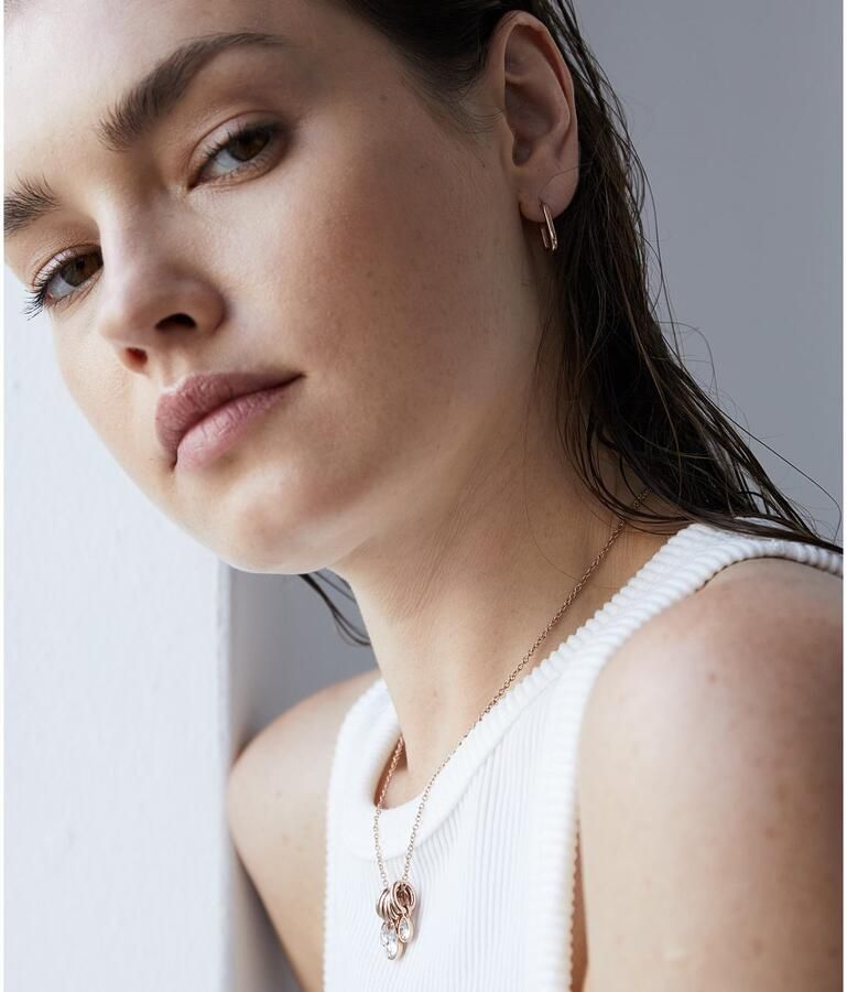 Mustang Ketting met hanger Sieraad Geschenk Roestvrijstalen Ketting Like Diamonds Druppels - Foto 2