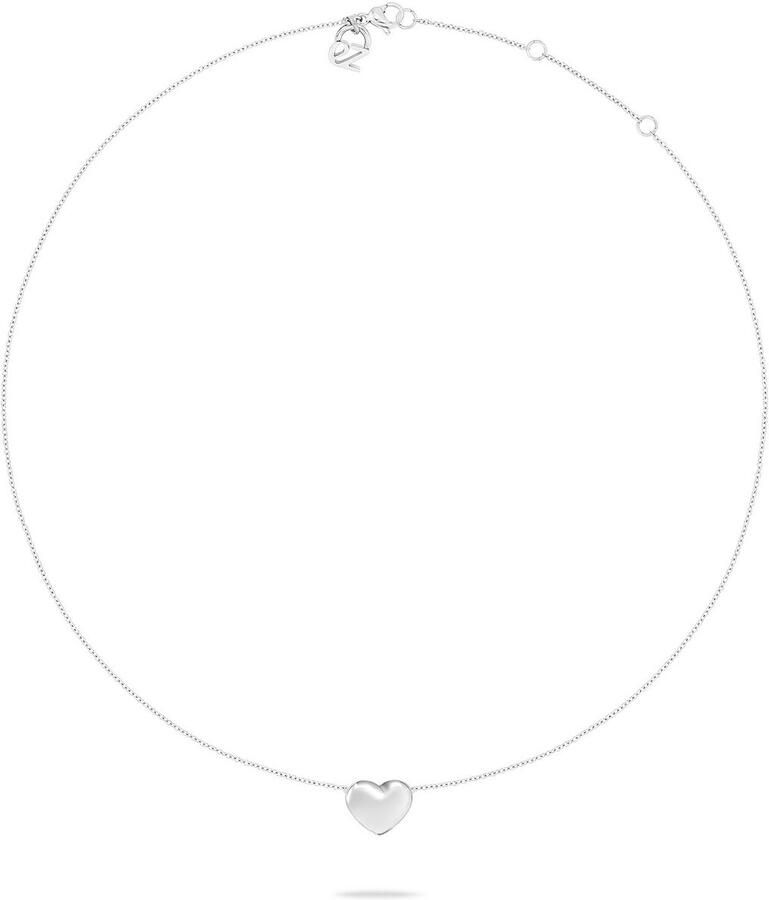 Mustang Ketting met hanger Sieraad Geschenk Roestvrijstalen Ketting Puffy Heart Hart - Foto 2