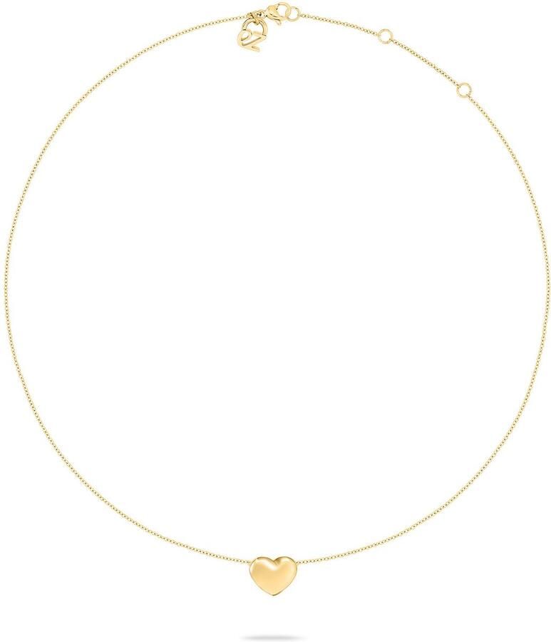 Mustang Ketting met hanger Sieraad Geschenk Roestvrijstalen Ketting Puffy Heart Hart - Foto 2