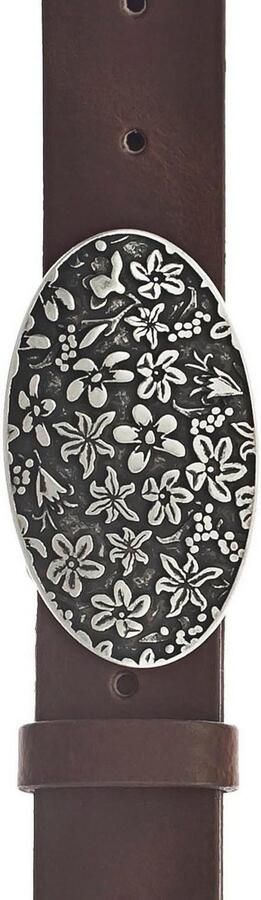 Mustang Koppelriem Florale koppelsluiting in mat Zilverkleur 3 5 cm - Foto 2