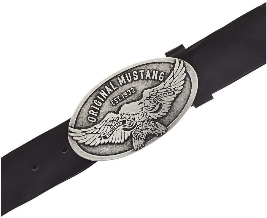 Mustang Koppelriem Vintage-sluiting met adelaar 4 cm Used-Look