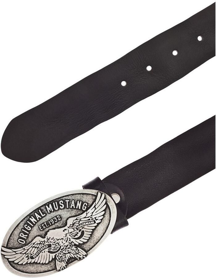 Mustang Koppelriem Vintage-sluiting met adelaar 4 cm Used-Look - Foto 3