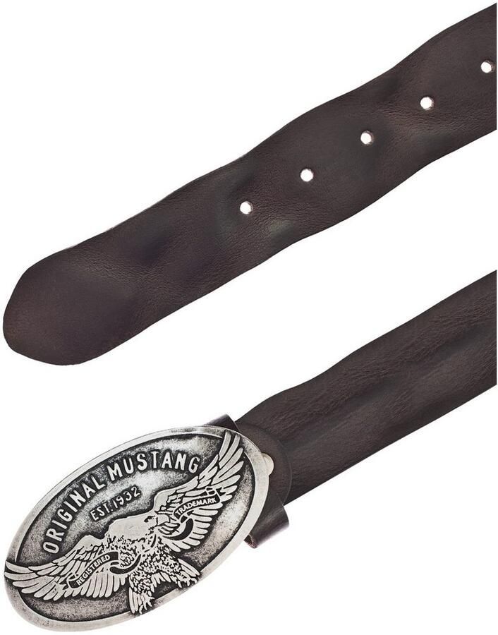 Mustang Koppelriem Vintage-sluiting met adelaar 4 cm Used-Look - Foto 2