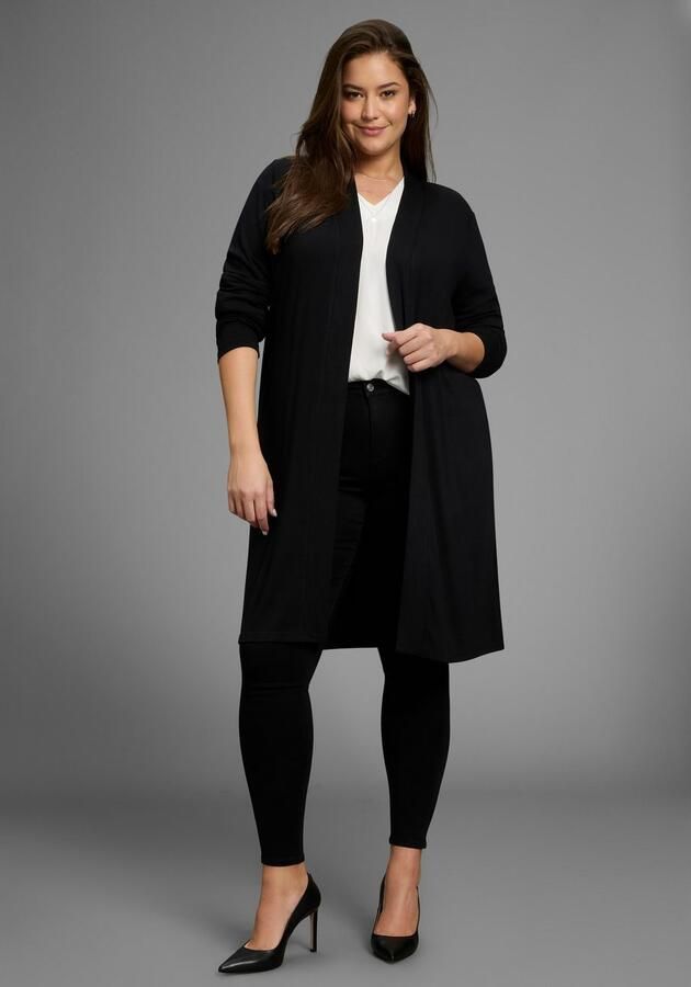 Mustang Lang vest van zacht aangenaam vloeiend jerseymateriaal grote maat - Foto 3