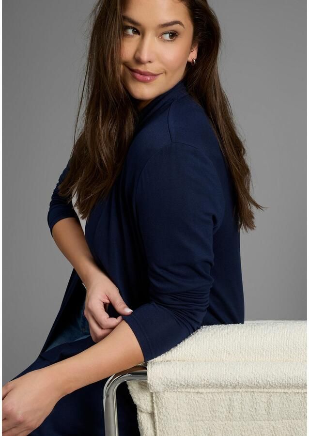 Mustang Lang vest van zacht aangenaam vloeiend jerseymateriaal grote maat