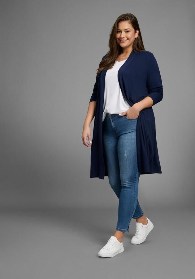 Mustang Lang vest van zacht aangenaam vloeiend jerseymateriaal grote maat - Foto 4