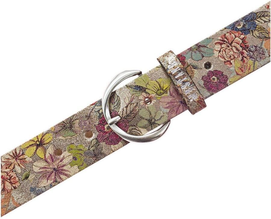 Mustang Leren riem Bloemig of dierenontwerp 4 cm breed (1 stuk)