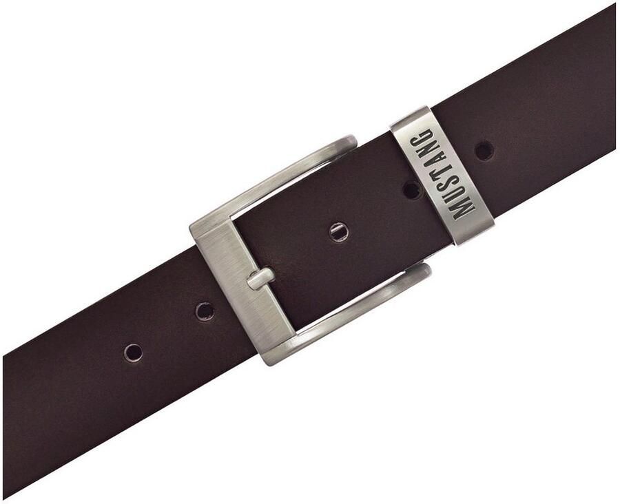 Mustang Leren riem Fijne nerf vintage karakter 4 cm