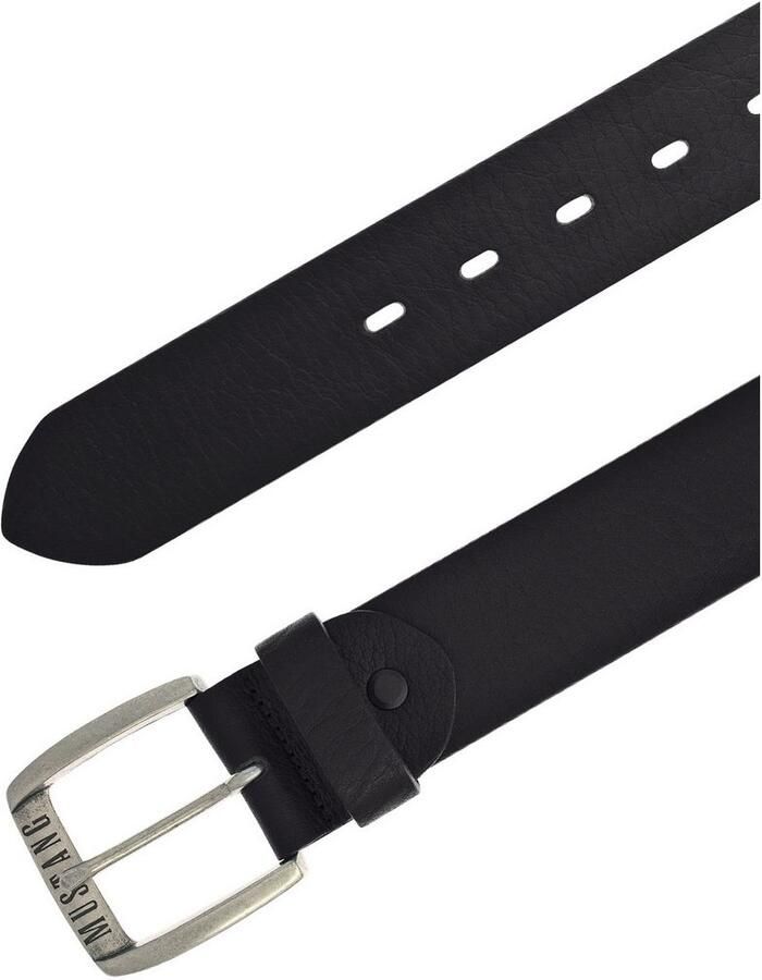 Mustang Leren riem Geperforeerd volleder met glans 4 cm - Foto 3