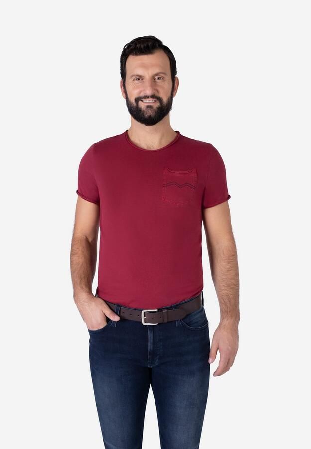 Mustang Leren riem Klassieke doornsluiting in lichte gebruikte look 4 cm - Foto 4